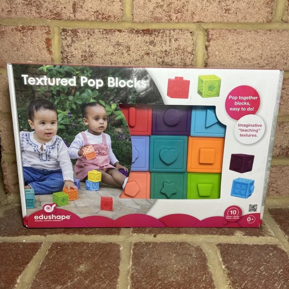 edushape Textured Sensory Pop Blocks 10 Pieces